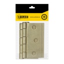 BISAGRA NUDO CABEZA PLANA DORADA 3X3 (C-16 PQT X 3 UDUKE