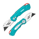 BISTURI NAVAJA 19X61MM ACERO INOXIDABLE INCLUYE 6 HOJAS DE REPUESTO INDUTRIAL SUPER TOTAL (THT5136288)