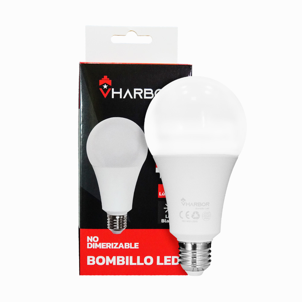 BOMBILLO LED 18W VHARBOR LUZ DIA E27 (6500K)(A80)(HT2237)