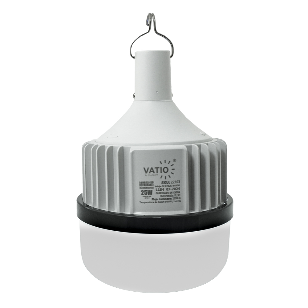 BOMBILLO LED 25W RECARGABLE DE EMERGENCIA SELECTA PUERTO (22103)