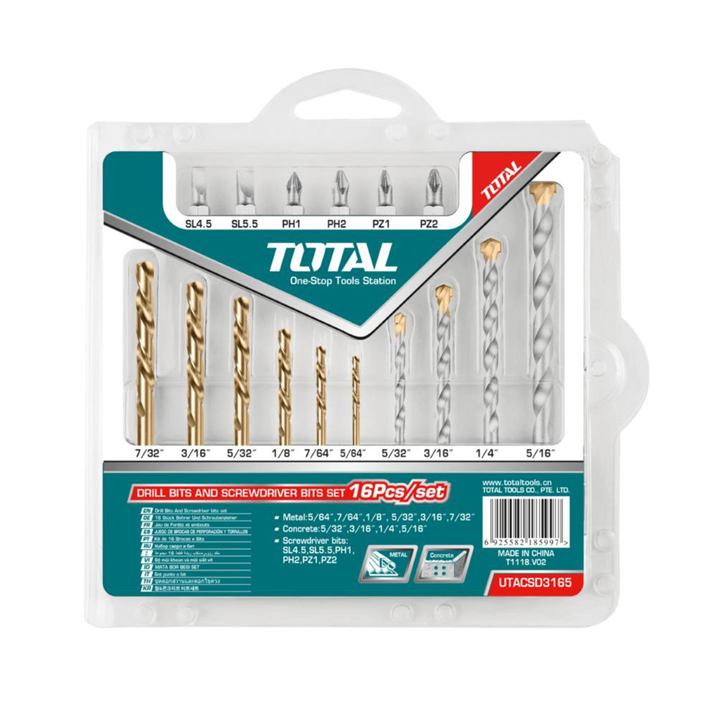 BROCAS Y PUNTAS JUEGO X 16PZS TOTAL (UTACSD3165)