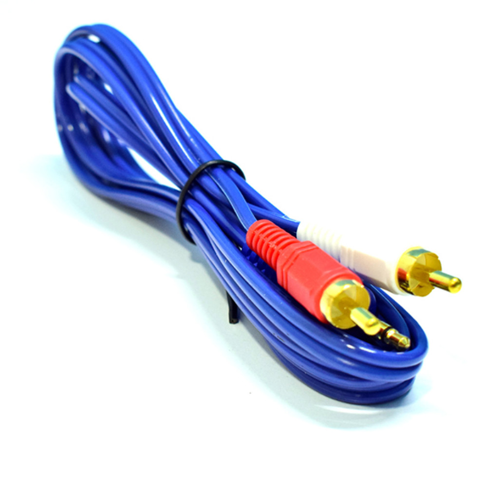 CABLE DVD 2X1 FINO AZUL 1.5 MTS (BLISTER) (HT30274)