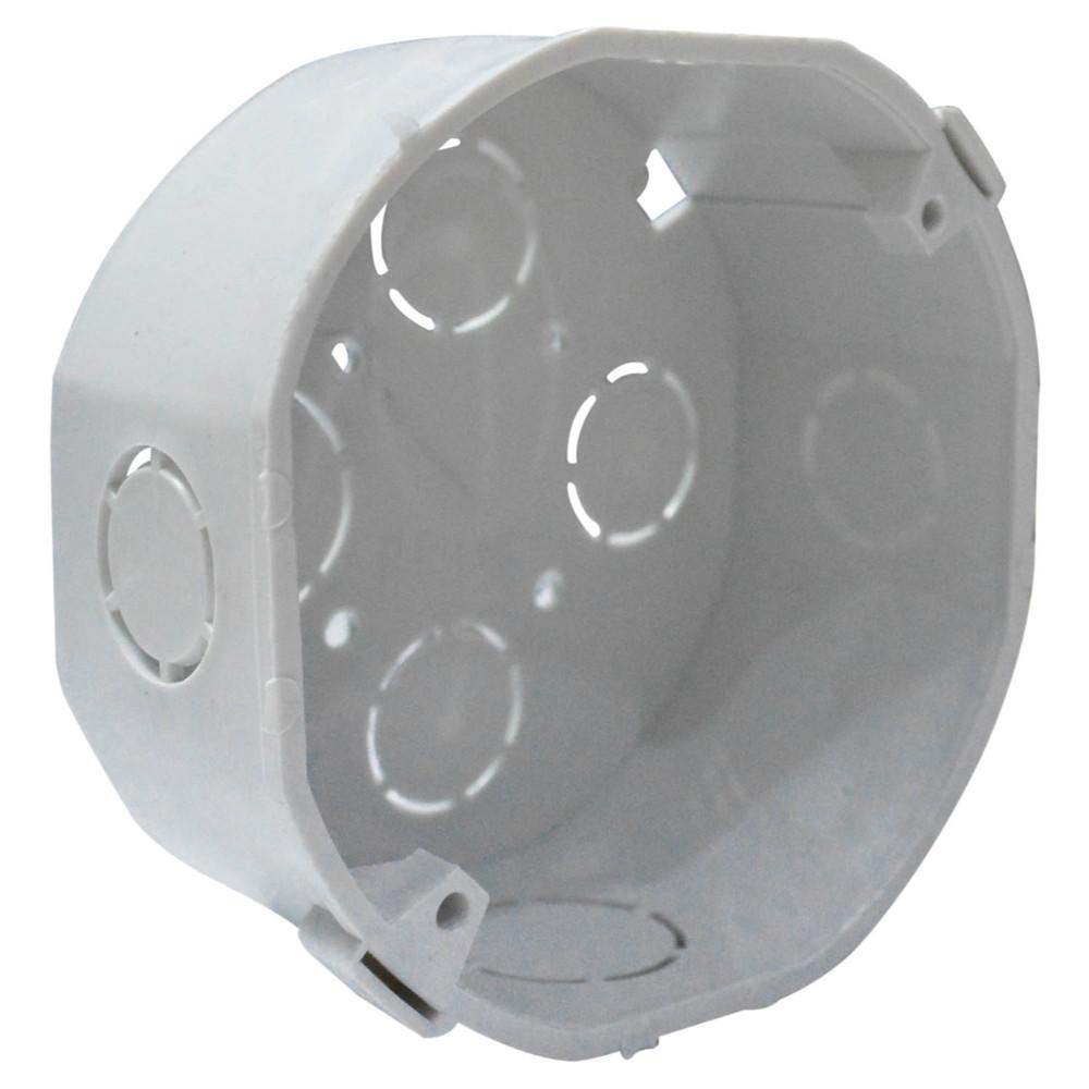 CAJA PLASTICA OCTAGONAL BLANCA R/G (CERTIFICADA)