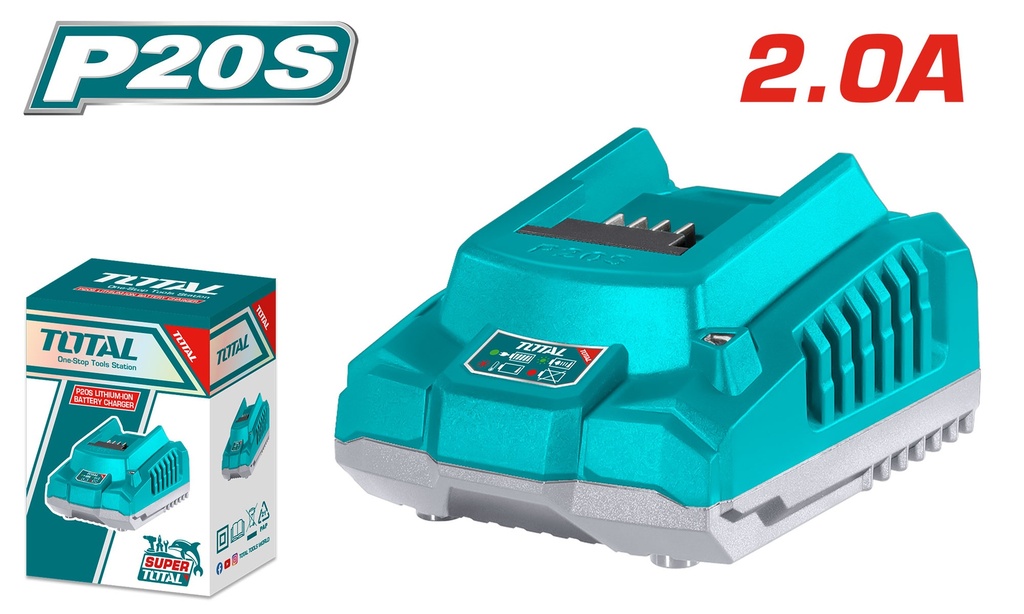 CARGADOR DE BATERIA 20V INDUSTRIAL INTELIGENTE TOTAL (UTFCLI2001)