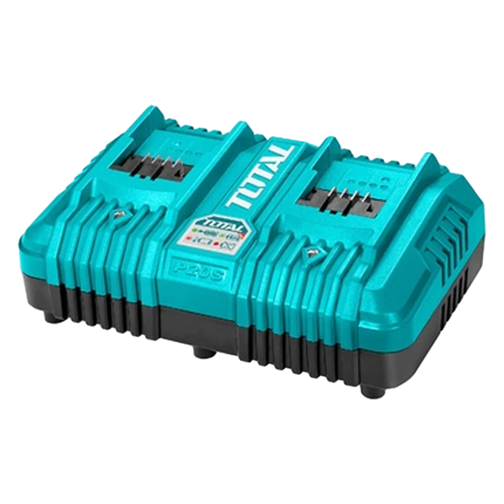 CARGADOR INTELIGENTE DOBLE PARA BATERIAS 20V INDUSTRIAL TOTAL (UTCLI2034)