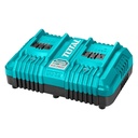 CARGADOR INTELIGENTE DOBLE PARA BATERIAS 20V 4.0AH INDUSTRIAL TOTAL (UTCLI2034)