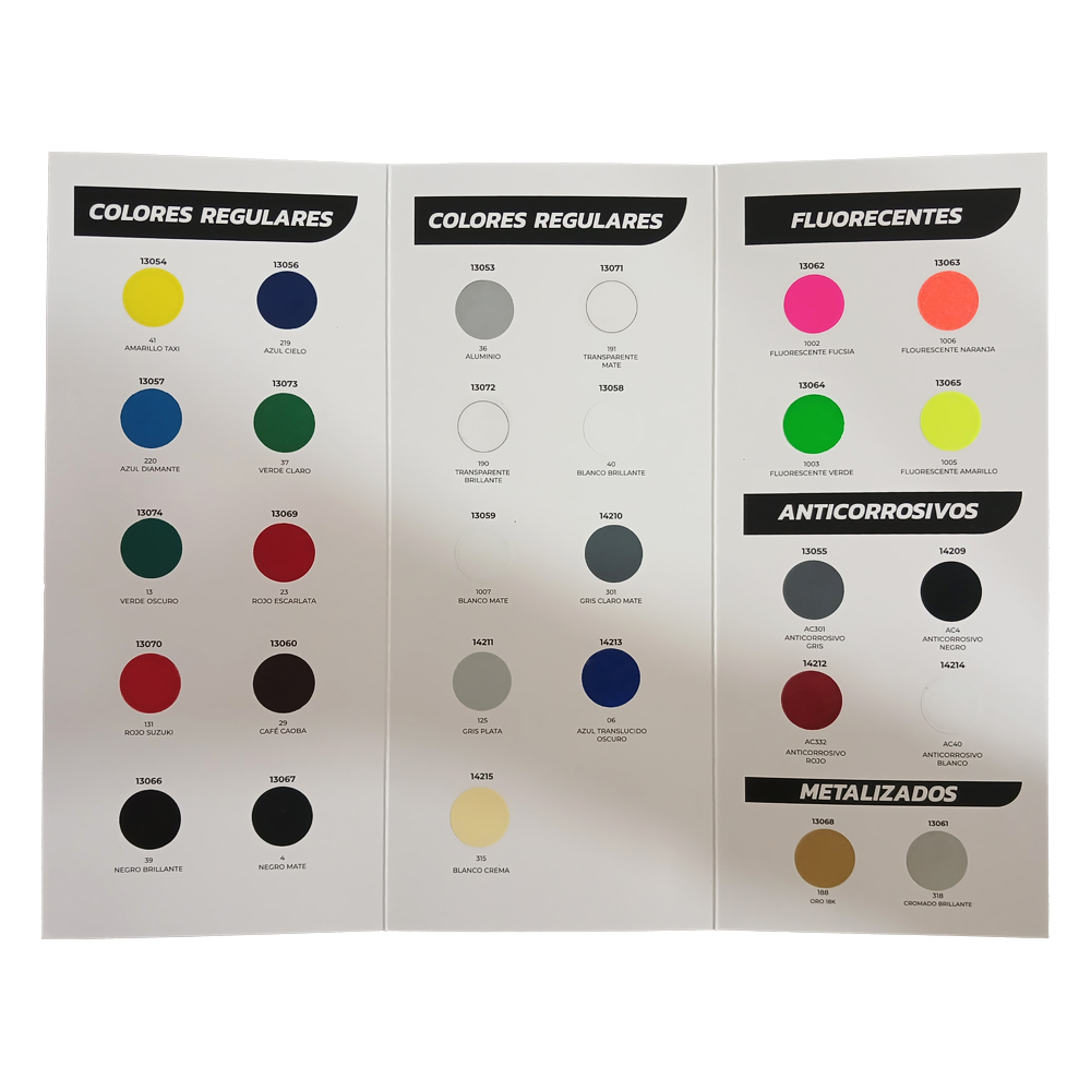 CARTA DE COLORES AEROSOLES  VHARBOR (HT1308)