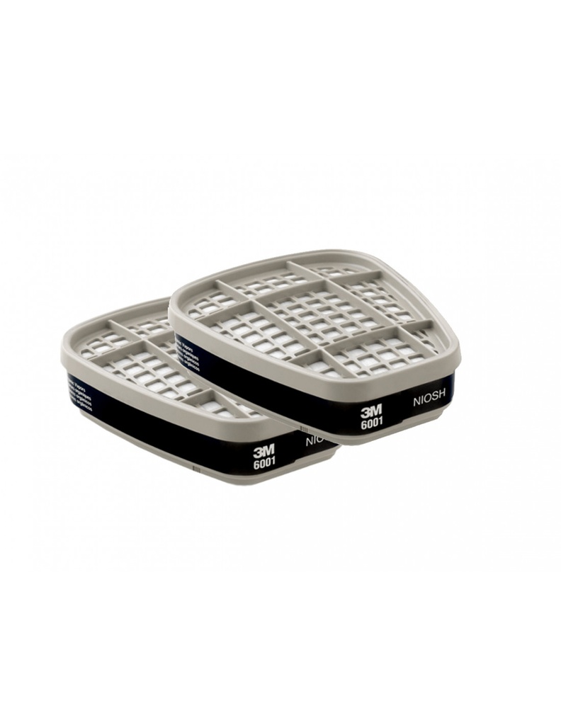 CARTUCHO PARA VAPORES ORGANICOS (PQTE X 2) 3M 6001 (UU006790297)