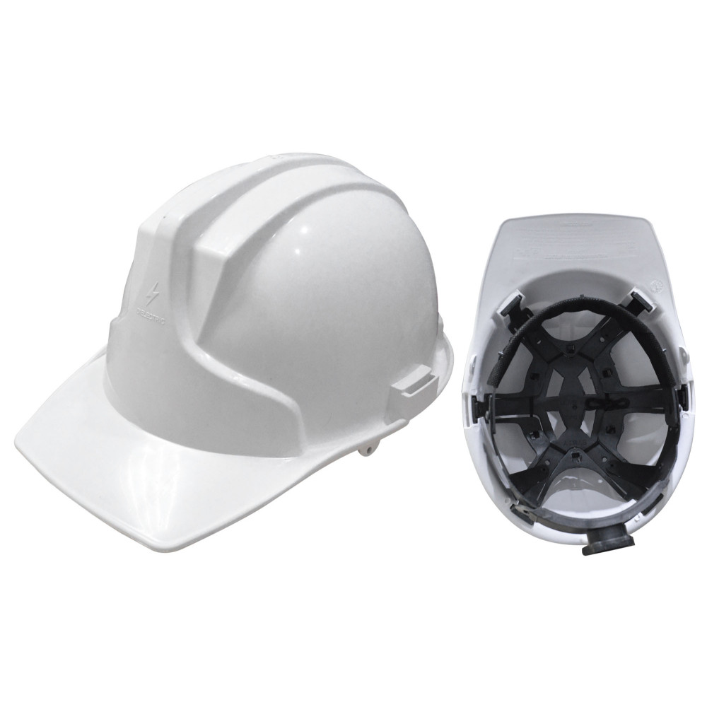 CASCO CONSTRUCCION  PROFESIONAL BLANCO RACHET (CON NORMAS-DIELECTRICO