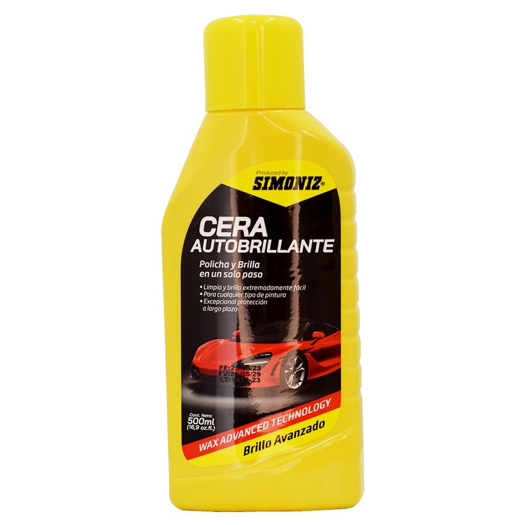 CERA AUTOBRILLANTE LIQUIDA 500ML SIMONIZ (103324)