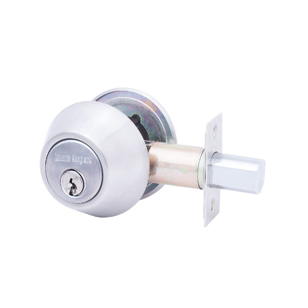 CHAPA CERROJO SEGURIDAD KINGLOCK DOBLE CILINDRO CROMO-MATE REF 710 (771002)