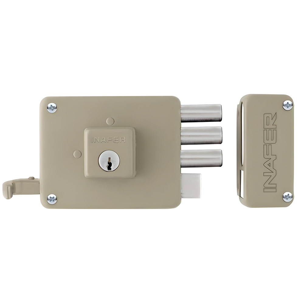 CHAPA DE S/P INAFER 3 BARRAS ANTI-TALADRO MEGA DERECHA (C333)(24MDCC0)+ MANIJA INAFER (HASTA AGOTAR EXISTENCIAS)