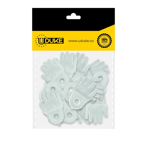 CHAPETA MANITO PLASTICA ESPEJO Y VIDRIOS PQT X 20 UDUKE