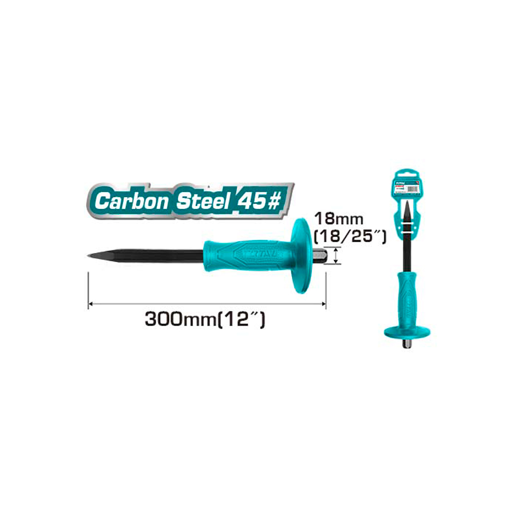 CINCEL PUNTA 3/4 X 12 CON PROTECTOR TOTAL (THT4221226)