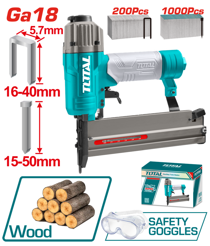 CLAVADORA + GRAPADORA NEUMATICA 2 EN 1 TOTAL (TAT81501)