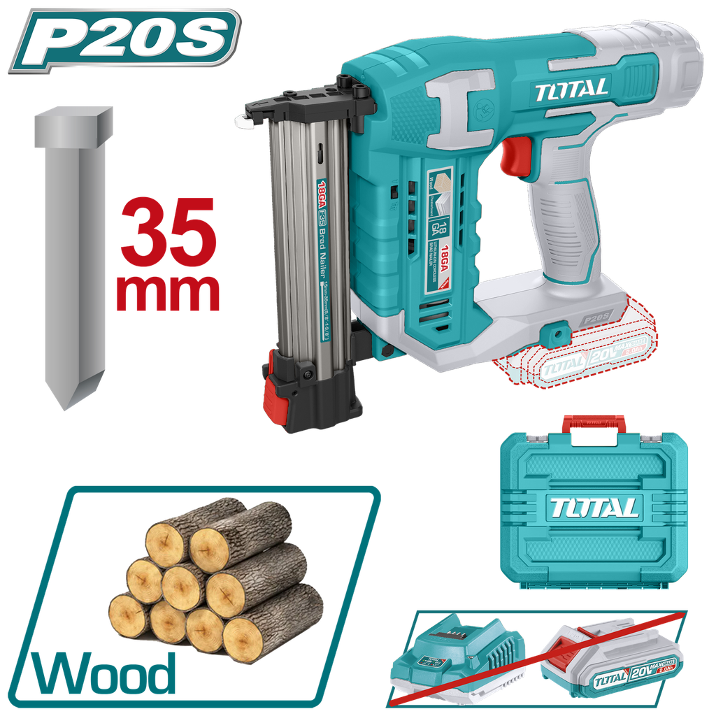 CLAVADORA INALAMBRICA15-35MM 20V NO INCLUYE BATERIA Y CARGADOR INDUSTRIAL  TOTAL (TCBNLI3505)