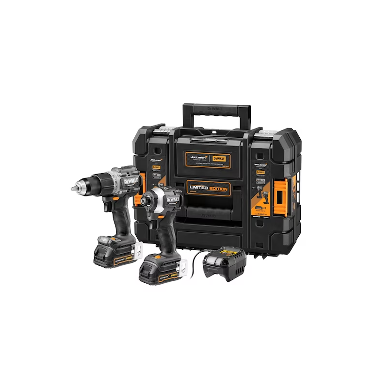 COMBO DEWALT MCLAREN (DCK200ME2GT-B3) TALADRO PERCUTOR 20V + ATORNILLADOR DE IMPACTO 1/4 20V