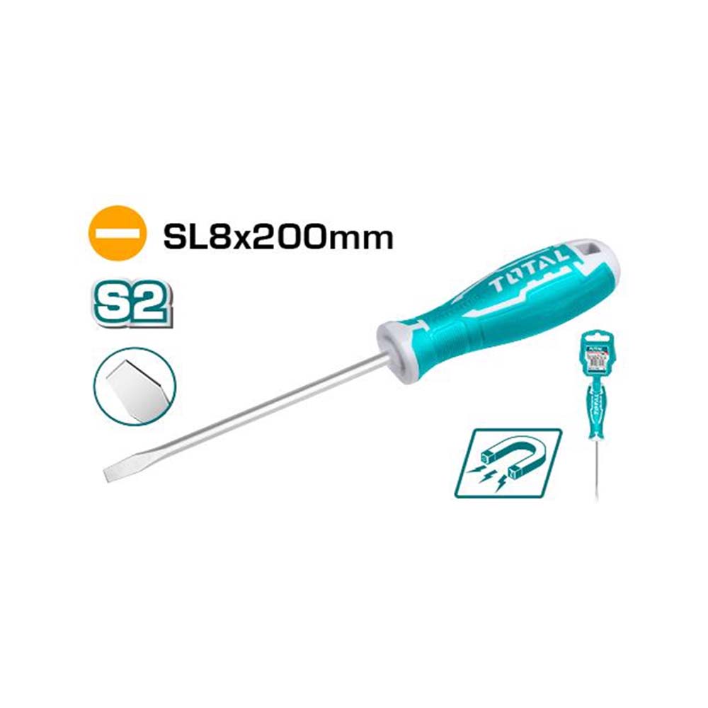 DESTORNILLADOR 5/16X8" (-) PUNTA INMANTADA INDUSTRIAL TOTAL (THT268200)
