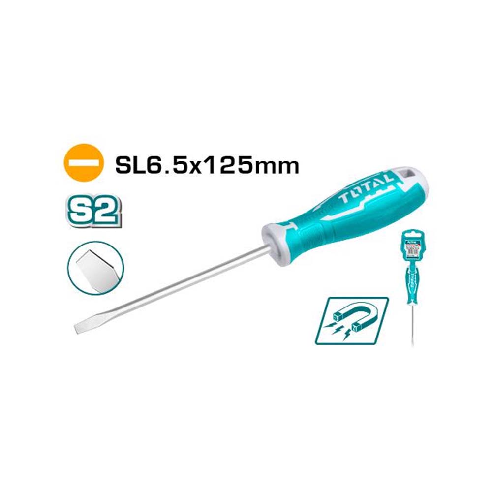 DESTORNILLADOR 65X125MM (-) PUNTA INMANTADA INDUSTRIAL TOTAL (THT266125)