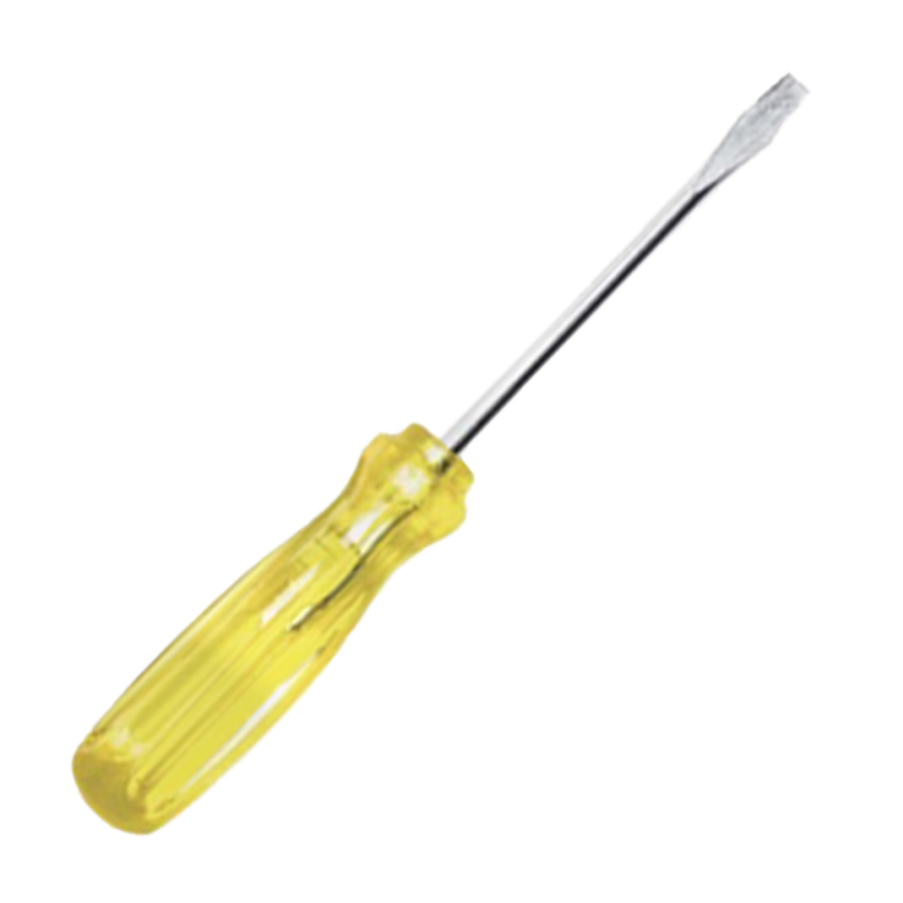 DESTORNILLADOR AMARILLO 1/4X4 (-) PQT X 1 UDUKE