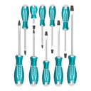 DESTORNILLADOR CROMO VANADIUM IMANTADO JUEGO X 10 PZS TOTAL (THT250610)