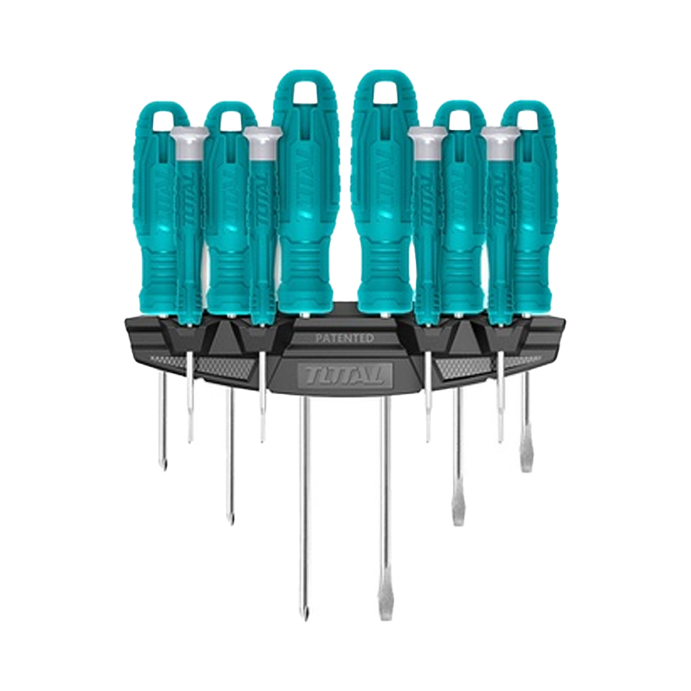 DESTORNILLADOR CROMO VANADIUM JUEGO X 10 PZS SUPER SELECT TOTAL (THTDC251001)