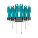 DESTORNILLADOR CROMO VANADIUM JUEGO X 10 PZS SUPER SELECT TOTAL (THTDC251001)