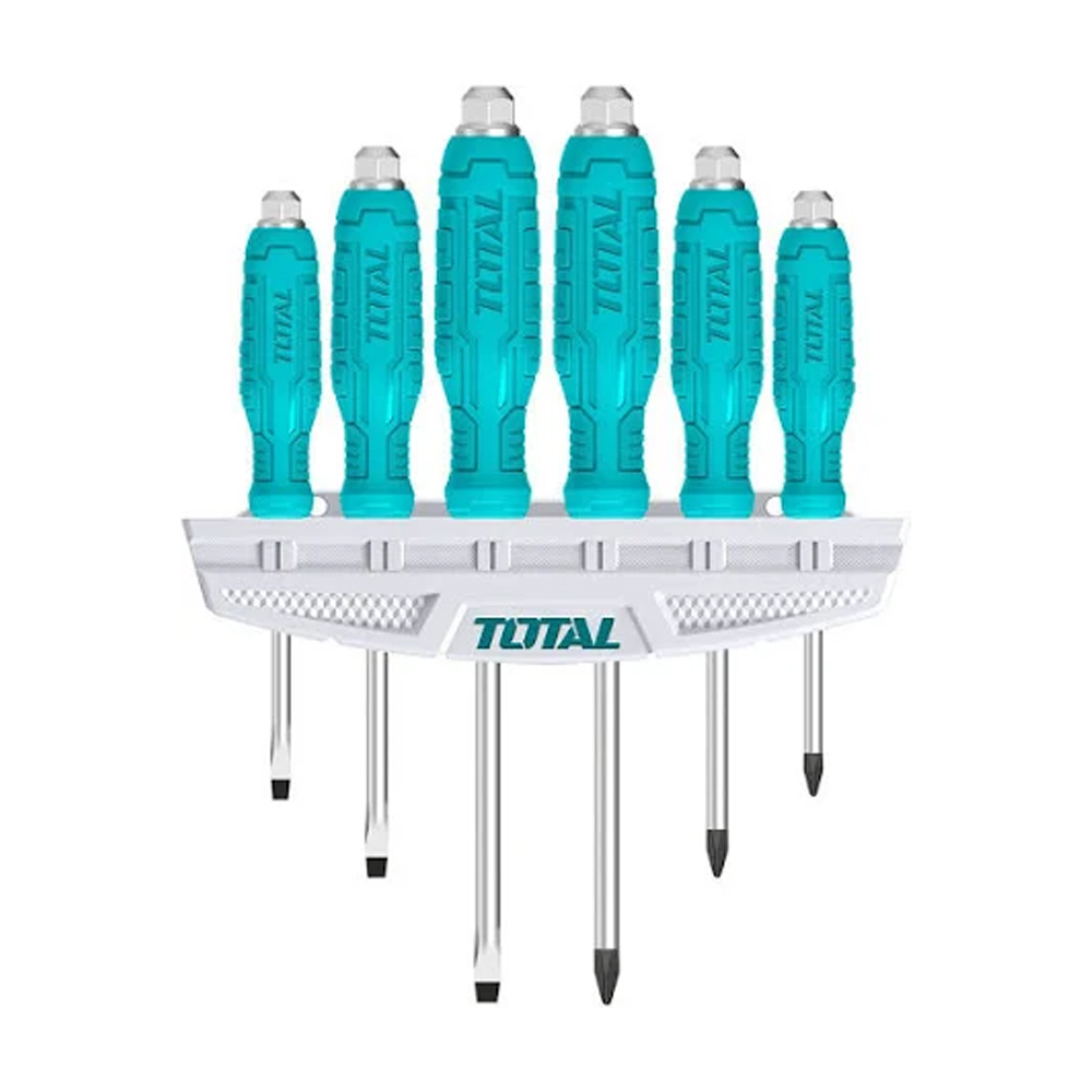 JUEGO DESTORNILLADORES X 6 PCS DE GOLPE CROMO VANADIUM TOTAL (THGSS35061)