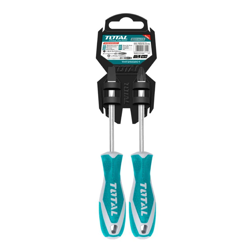 DESTORNILLADOR PALA Y ESTRIA JUEGO X 2 PZS SUPER SELECT TOTAL (THT250201)