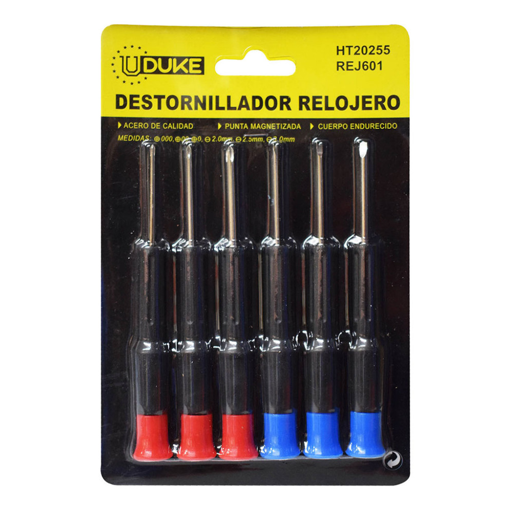 DESTORNILLADOR RELOJERO UDUKE JUEGO X 6 (HT20255)