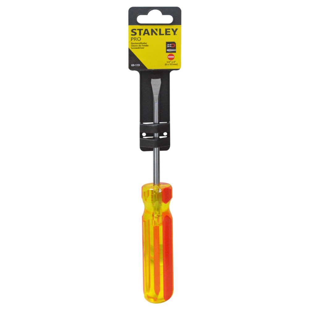 DESTORNILLADOR STANLEY PRO 1/4X4 (-)(69-119-S)(STHT69119)