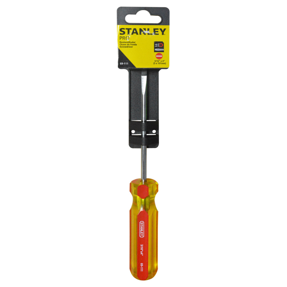 DESTORNILLADOR STANLEY PRO 3/16X4 (-)(69-111)(STHT69111)