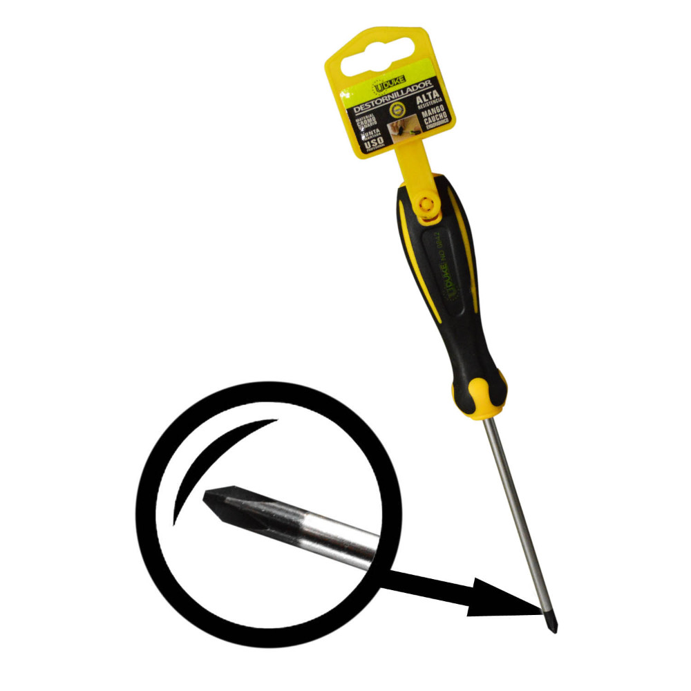 DESTORNILLADOR UDUKE MANGO CAUCHO 3/16X4 C/V (+) (HT80197)