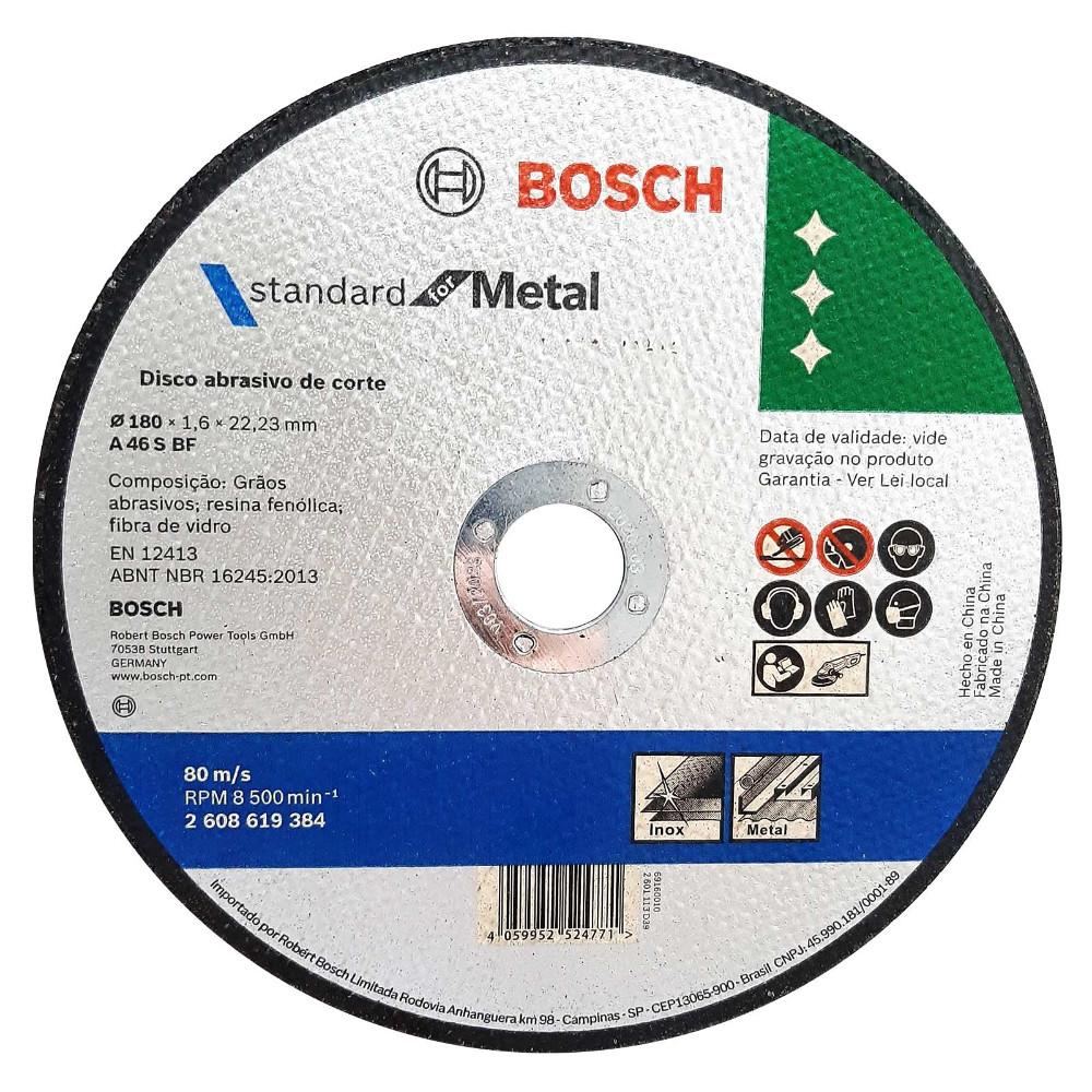 DISCO BOSCH CORTE METAL 7 PLANO (180*1.6*22.23MM) (2608619384000)