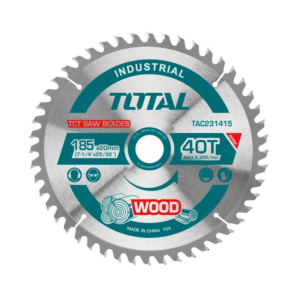 DISCO CORTE MADERA 7 1/4x40 INDUSTRIAL TOTAL (TAC231415)