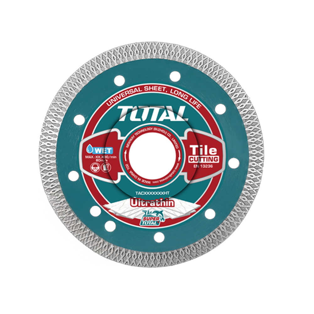 DISCO DIAMANTADO CONTINUO 4 1/2"  CORTE BALDOSA,MARMOL, CERAMICA INDUSTRIAL SUPER TOTAL (TAC2181151HT)