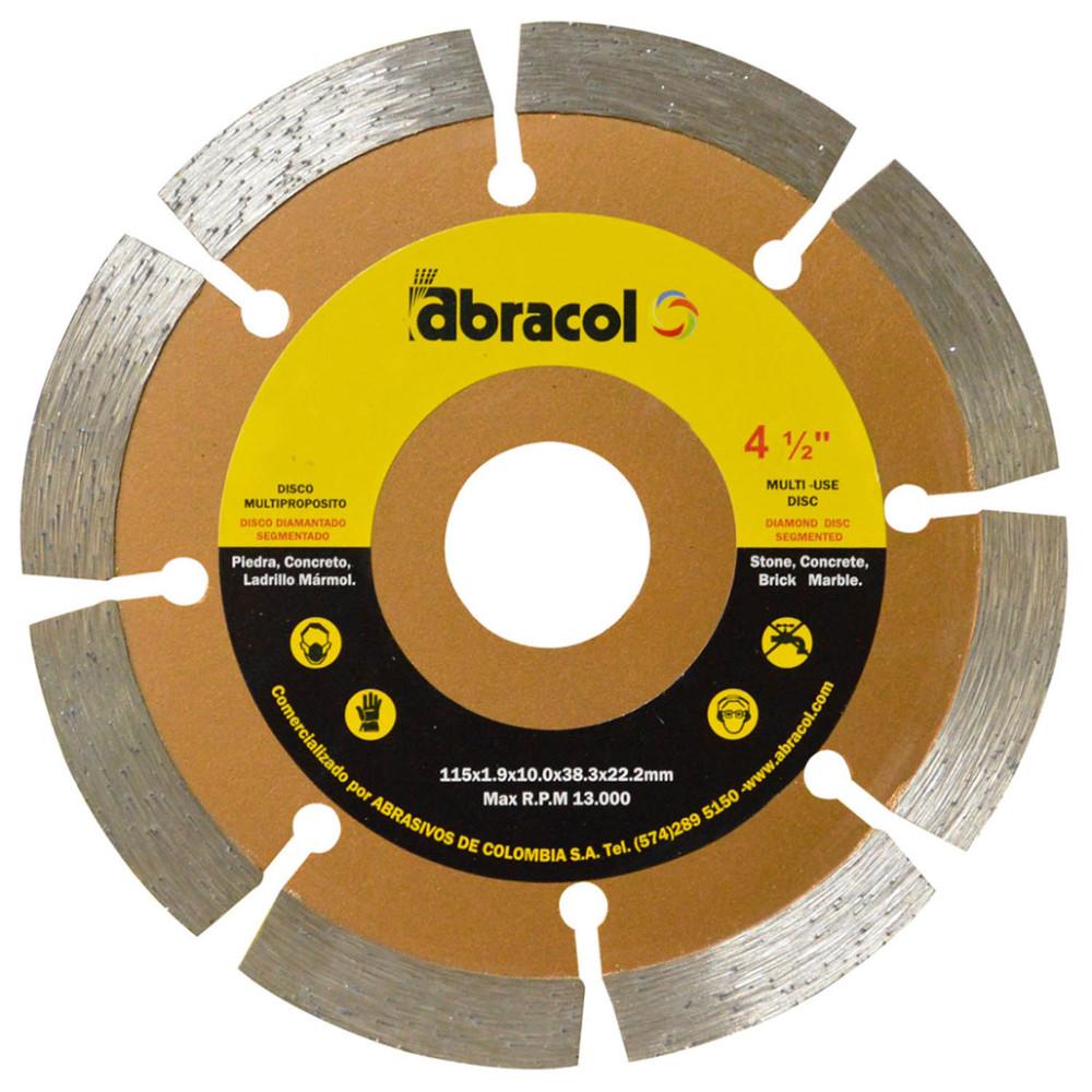 DISCO DIAMANTADO SEGMENTADO ABRACOL 4 1/2 (CLAVE 5502 (SEDIDCH00048