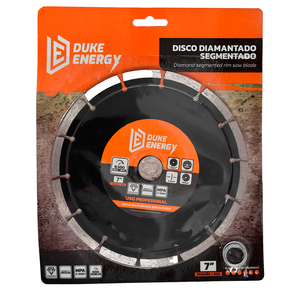 DISCO DIAMANTADO SEGMENTADO DUKE ENERGY PROFESIONAL 7 (DDU180) (HT30013)