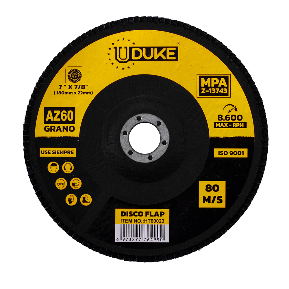 DISCO FLAP UDUKE 7 GRANO 60 (180MM X 22MM) (HT30351)(HT60023)