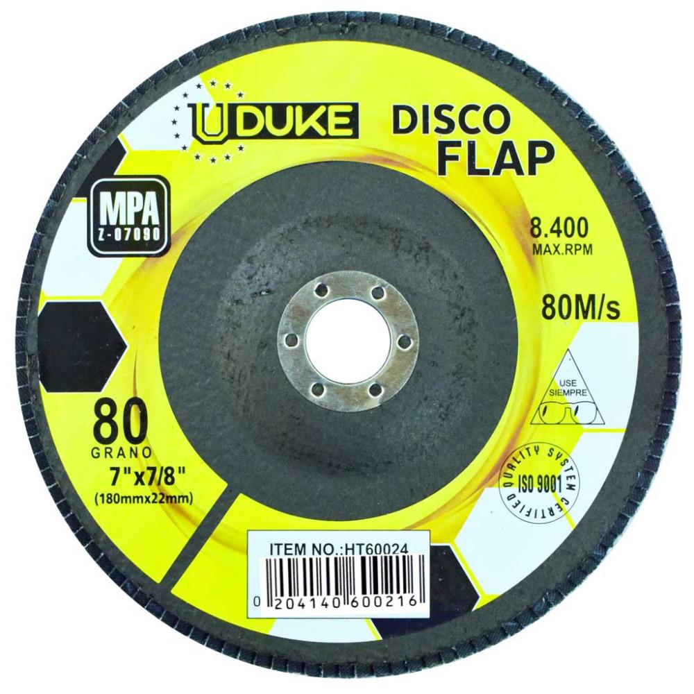 DISCO FLAP UDUKE 7 GRANO 80 (180MM X 22MM) (HT60024)