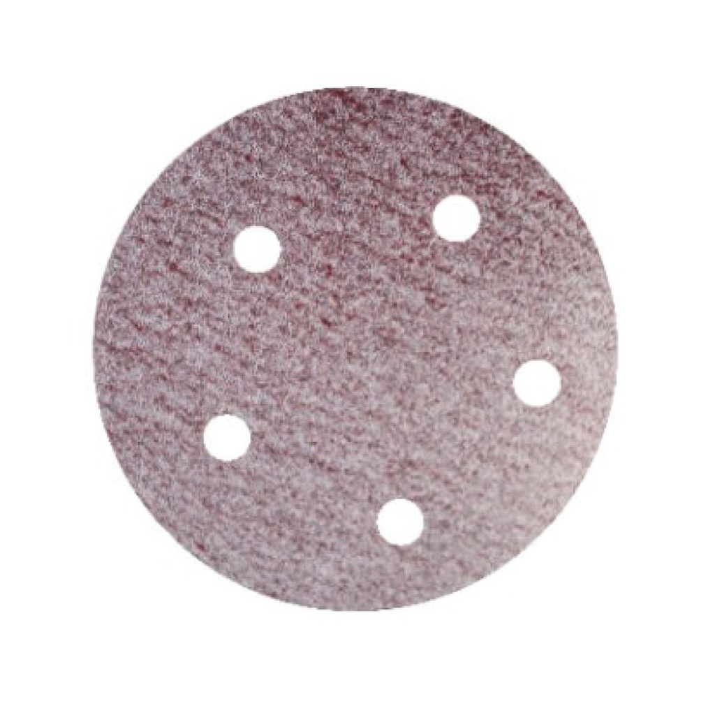 DISCO VELCRO ABRACOL ROJO 5 X 5 HUECOS GRANO 120 (RDVRO0120005)