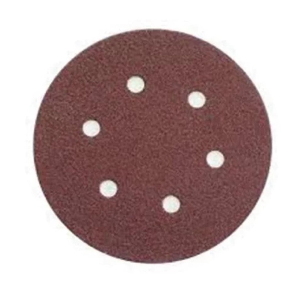 DISCO VELCRO ABRACOL ROJO 6 X 6 HUECOS GRANO 240 (RDVRO0240006)