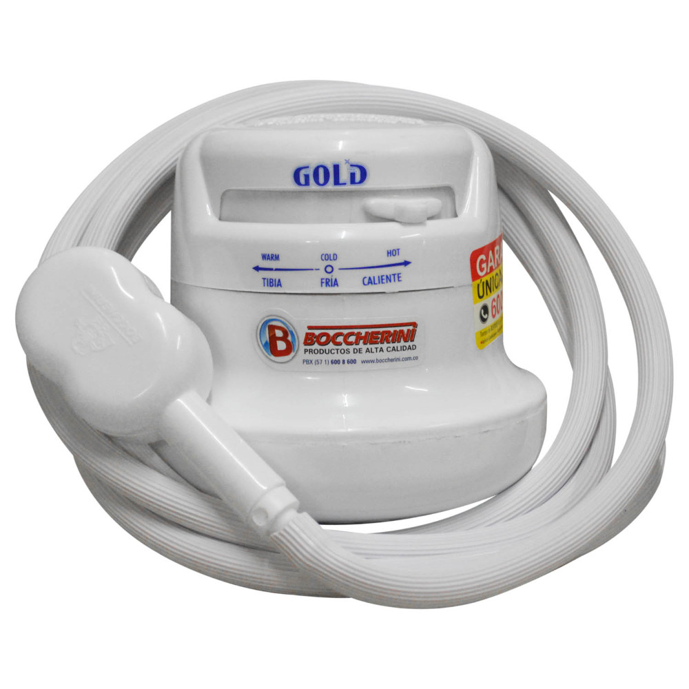 DUCHA ELECTRICA BOCCHERINI GOLD 110V 3 TEMPERATURAS CON MINI DUCHA
