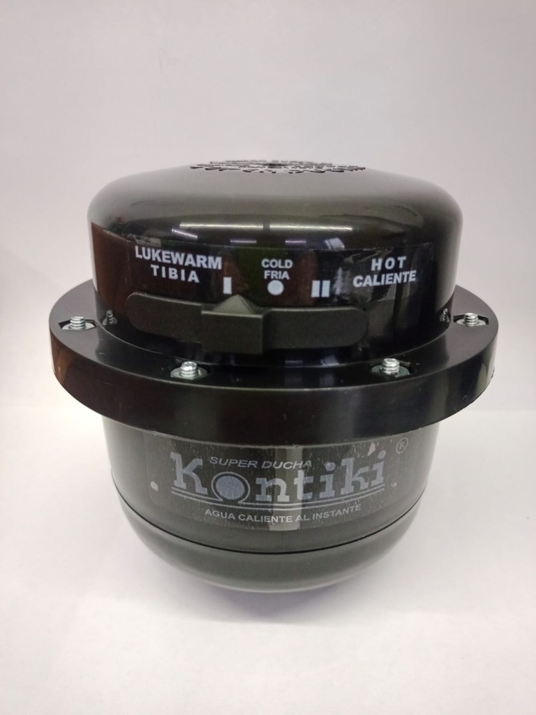 DUCHA ELECTRICA KONTIKI 3 TEMPERATURAS CON MINIDUCHA NEGRA 110V (K-101N)