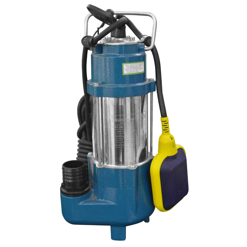 ELECTROBOMBA SUMERGIBLE 0.3 HP AQUASTRONG AGUA SUCIA (ESP9-7.5/0.25I)(ESP975)(1 AÑO DE GARANTIA)