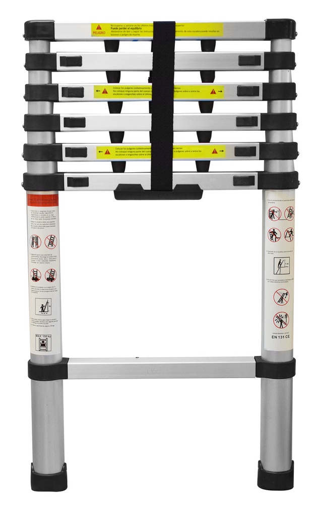 ESCALERA DE ALUMINIO TELESCOPICA 6 PELDANOS UDUKE (200CM) (HT1319)(CAP 150KG)
