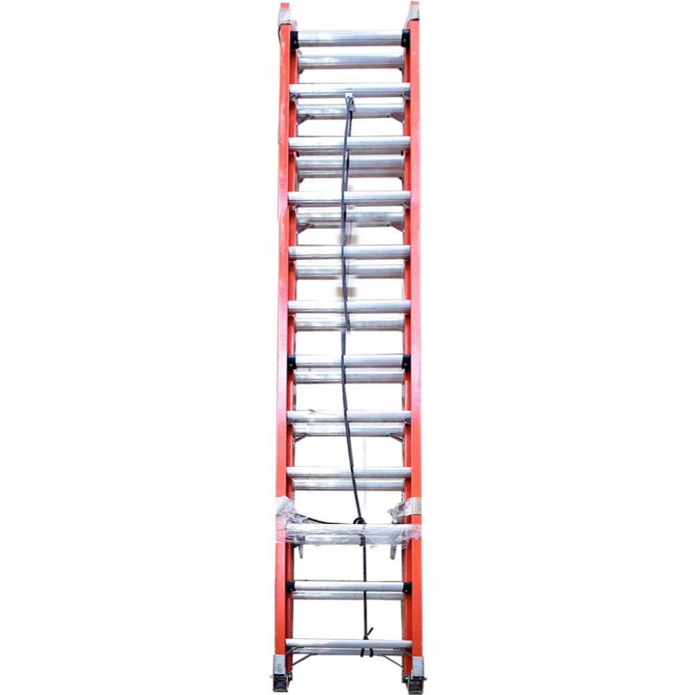 ESCALERA DE FIBRA DE VIDRIO ESCALUMEX 24 PELDAÑOS ROJA 136KLGS-7.32MTS