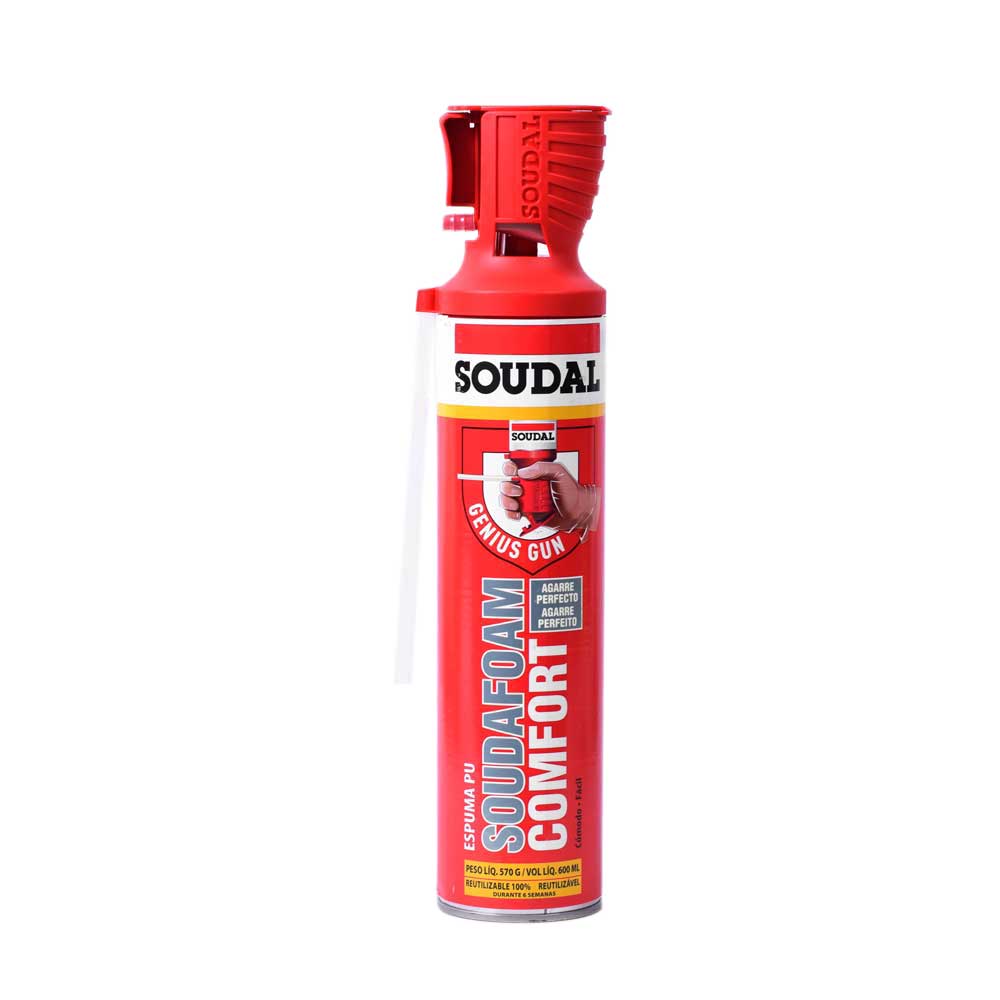 ESPUMA DE POLIURETANO SOUDALFOAM COMFORT ES/PT/BR 600ML SOUDAL (124560)