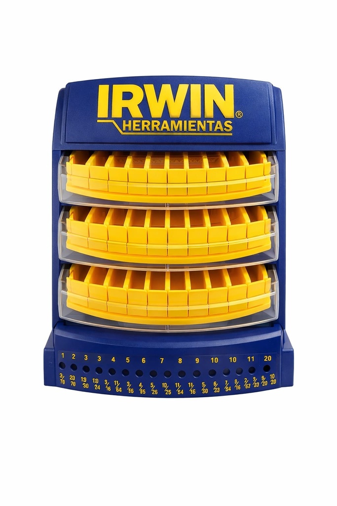 EXHIBIDOR BROCAS IRWIN GRANDE (COMPRA MINIMA $800.000)