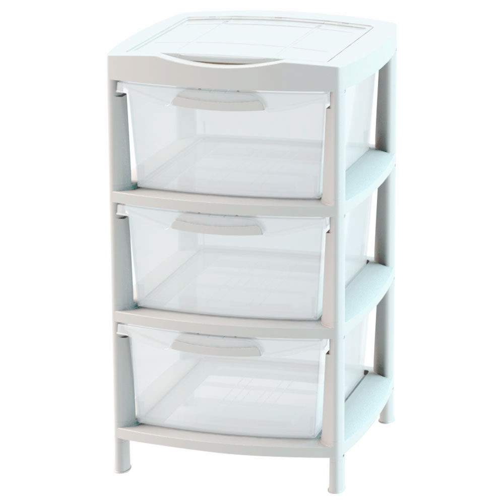 GAVETERO GRANDE TAPA ORGANIZADORA 3 GAVETAS BLANCO RIMAX (6496)